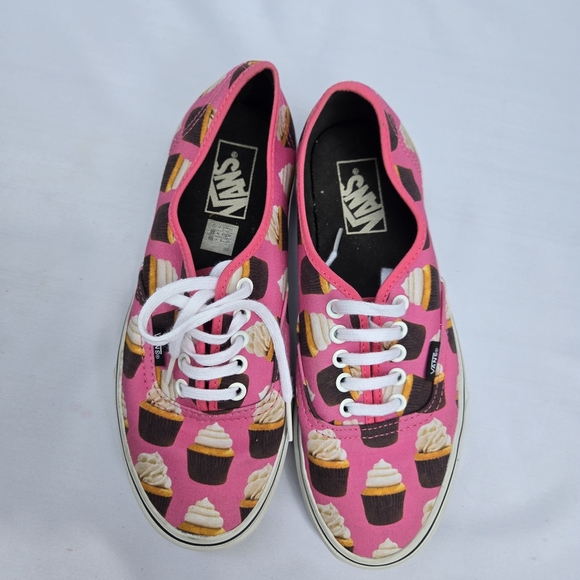 Vans Pink Cupcake Print Women's Sneakers - Picture 3 of 7